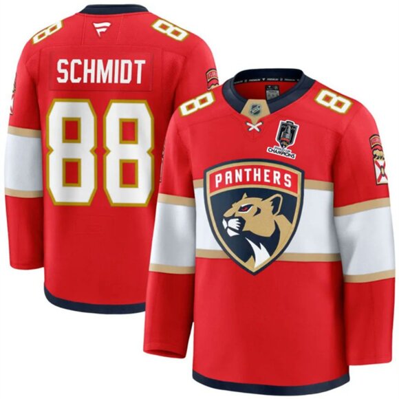Mens Nate Schmidt 2025 SC‌ CH Jersey Red Stitched
